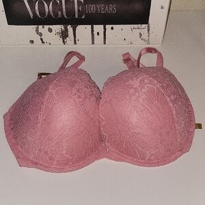Victoria's Secret Pink Lace Push Up Bra with Underwire Support